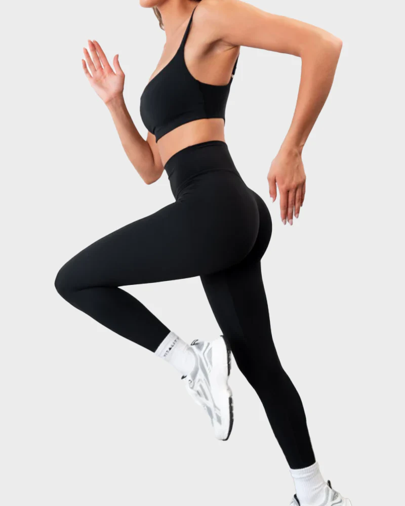High Waisted Tummy-Control Butt Lifting Seamless Workout Leggings - Image 3