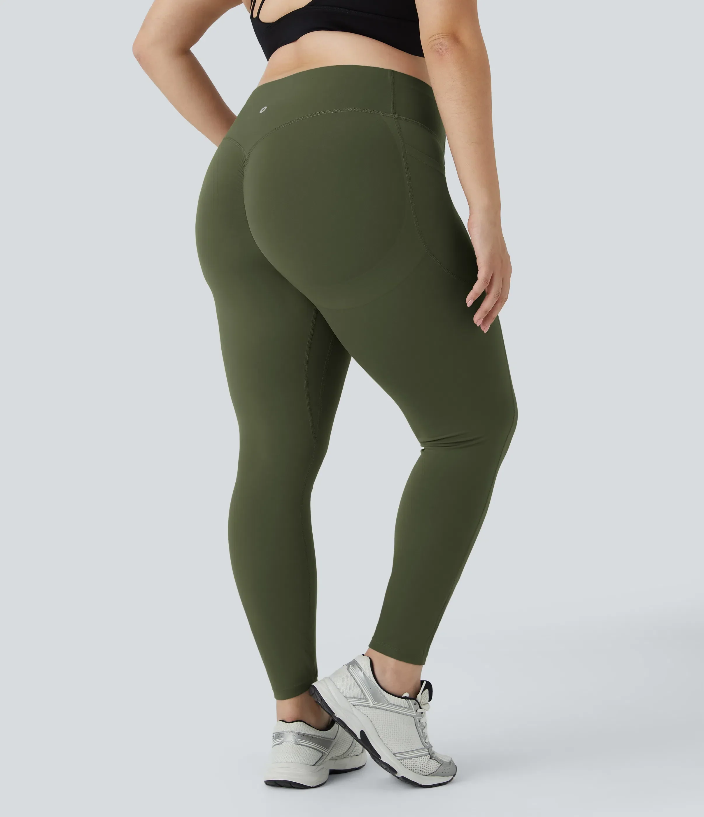 High Waisted Tummy Control Shaping Training Leggings Plus size - Image 11