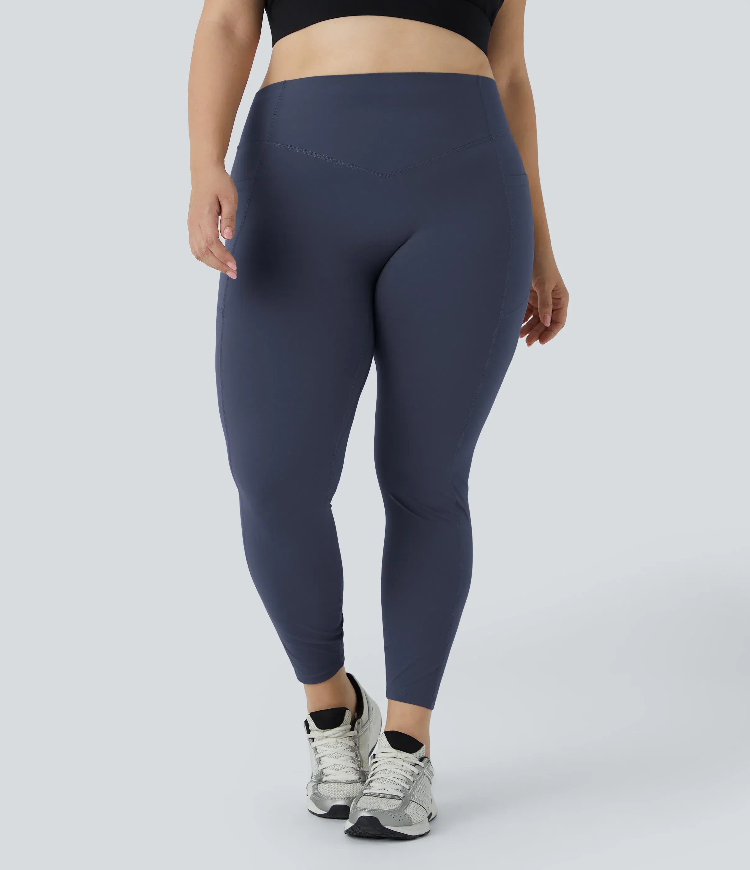 High Waisted Tummy Control Shaping Training Leggings Plus size - Image 15