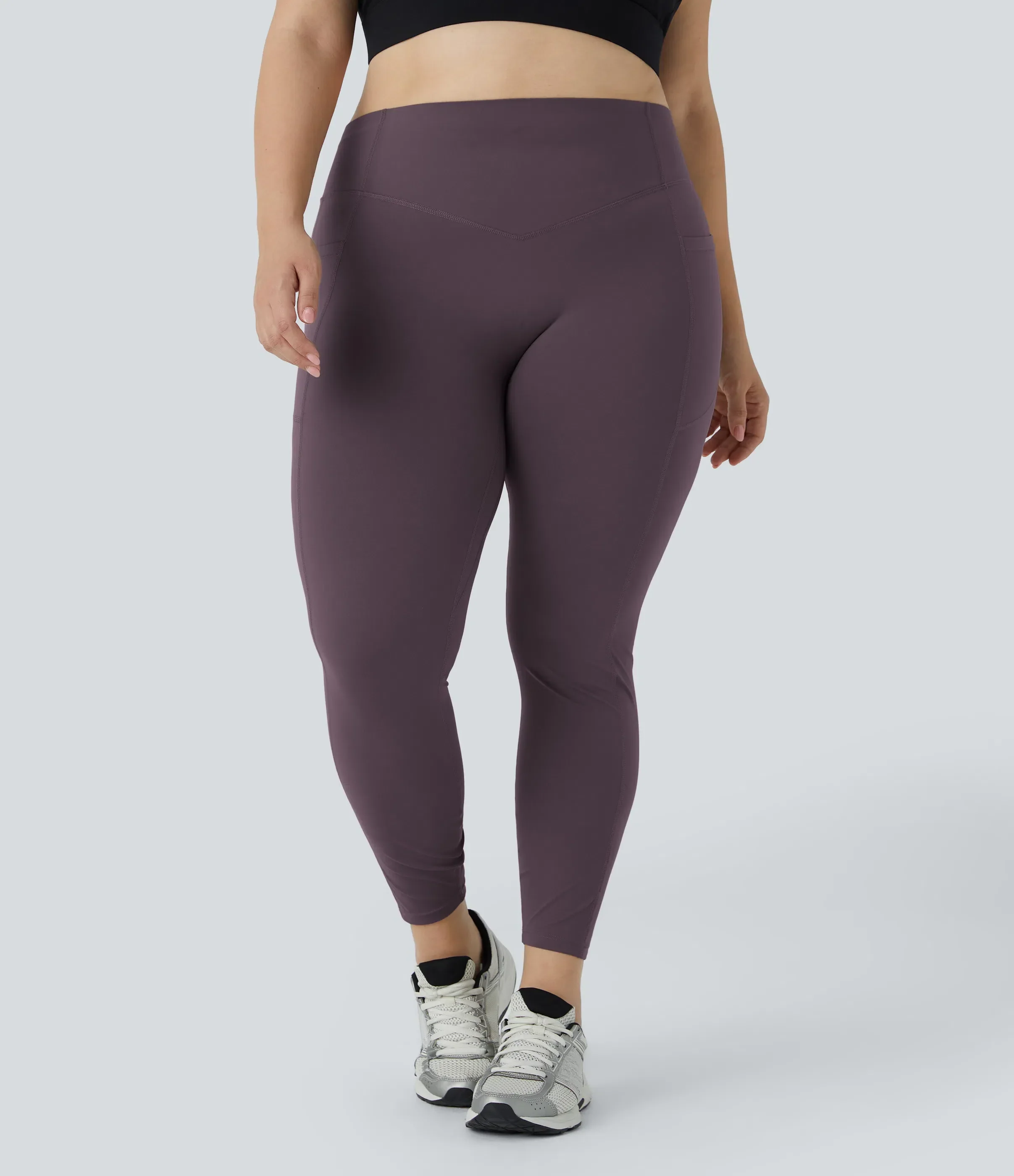 High Waisted Tummy Control Shaping Training Leggings Plus size - Image 16