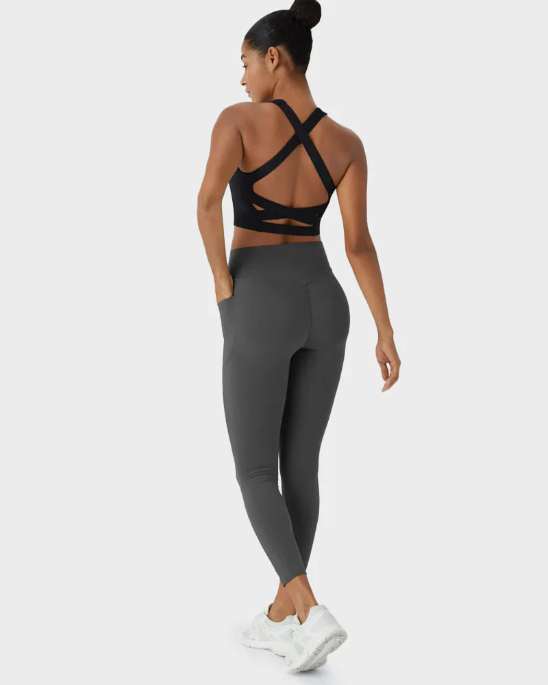 Tummy Control Butt-Lifting Training Leggings with Pockets - Image 22