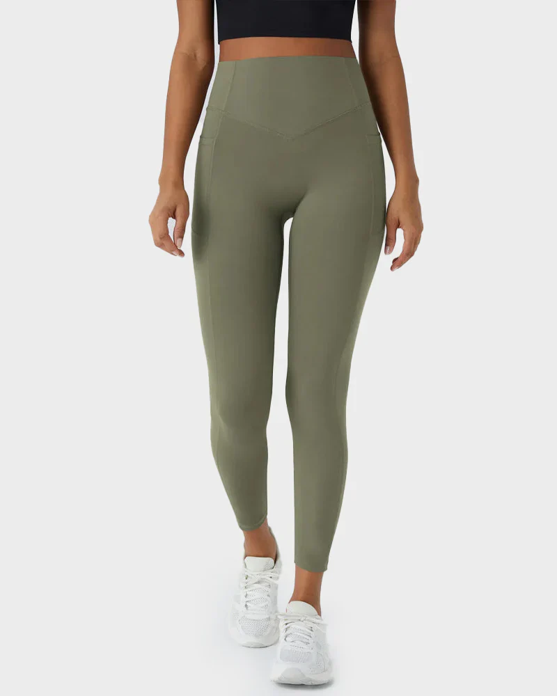 Tummy Control Butt-Lifting Training Leggings with Pockets - Image 28