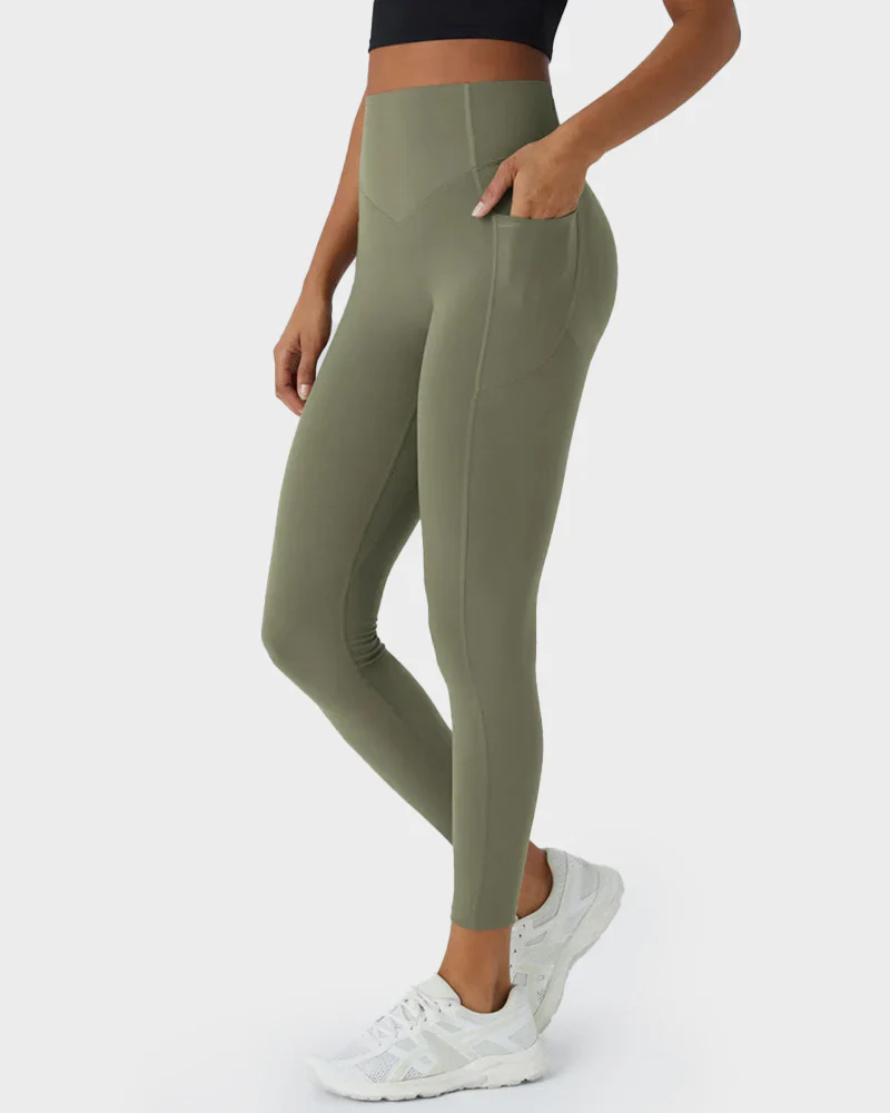 Tummy Control Butt-Lifting Training Leggings with Pockets - Image 29