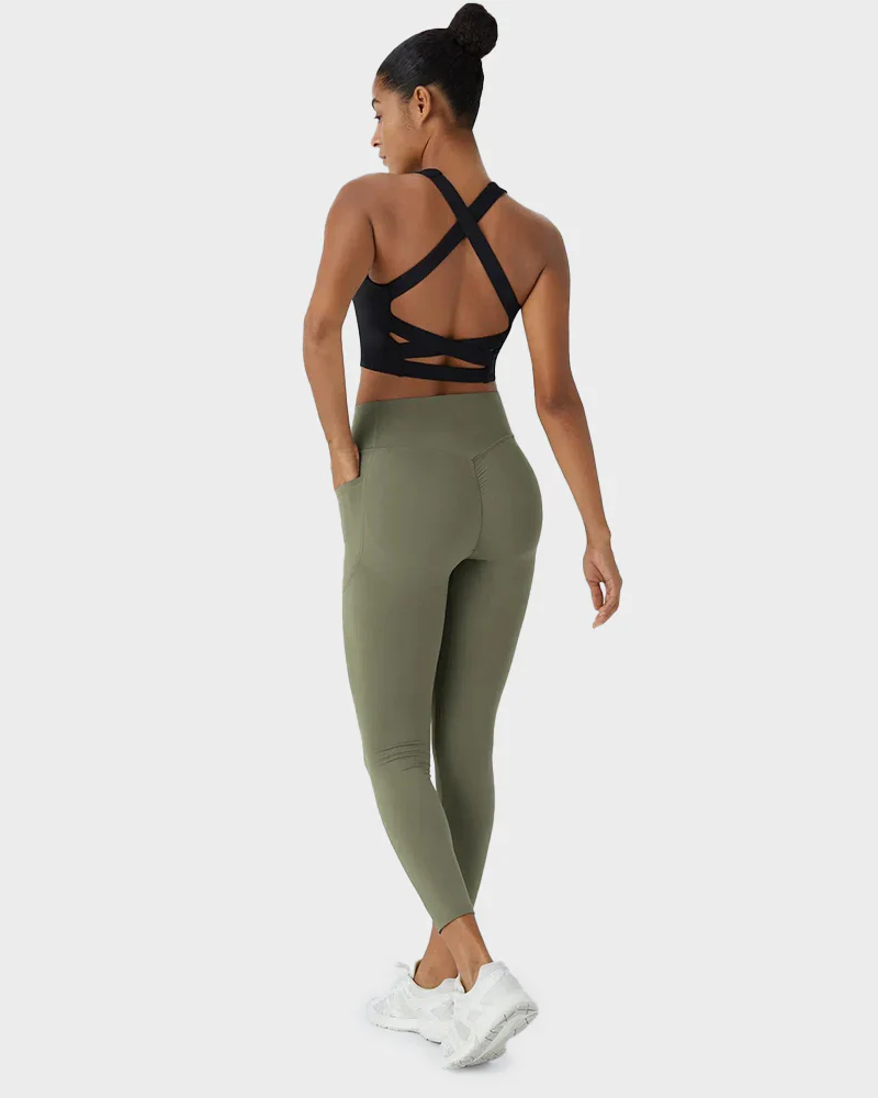 Tummy Control Butt-Lifting Training Leggings with Pockets - Image 32