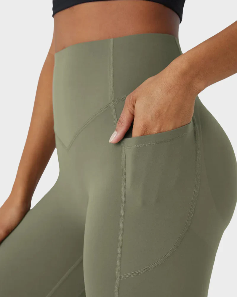 Tummy Control Butt-Lifting Training Leggings with Pockets - Image 34