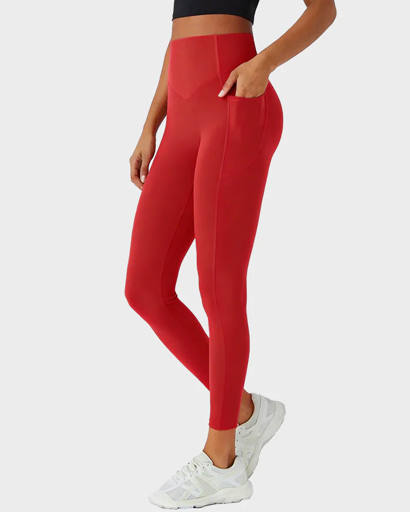 Tummy Control Butt-Lifting Training Leggings with Pockets - Image 38