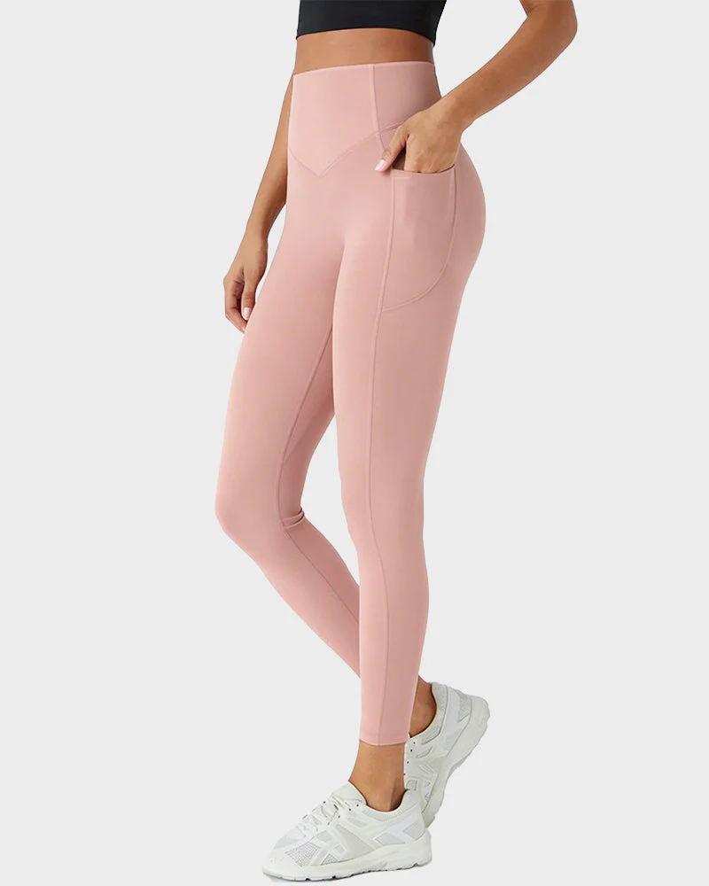 Tummy Control Butt-Lifting Training Leggings with Pockets - Image 40