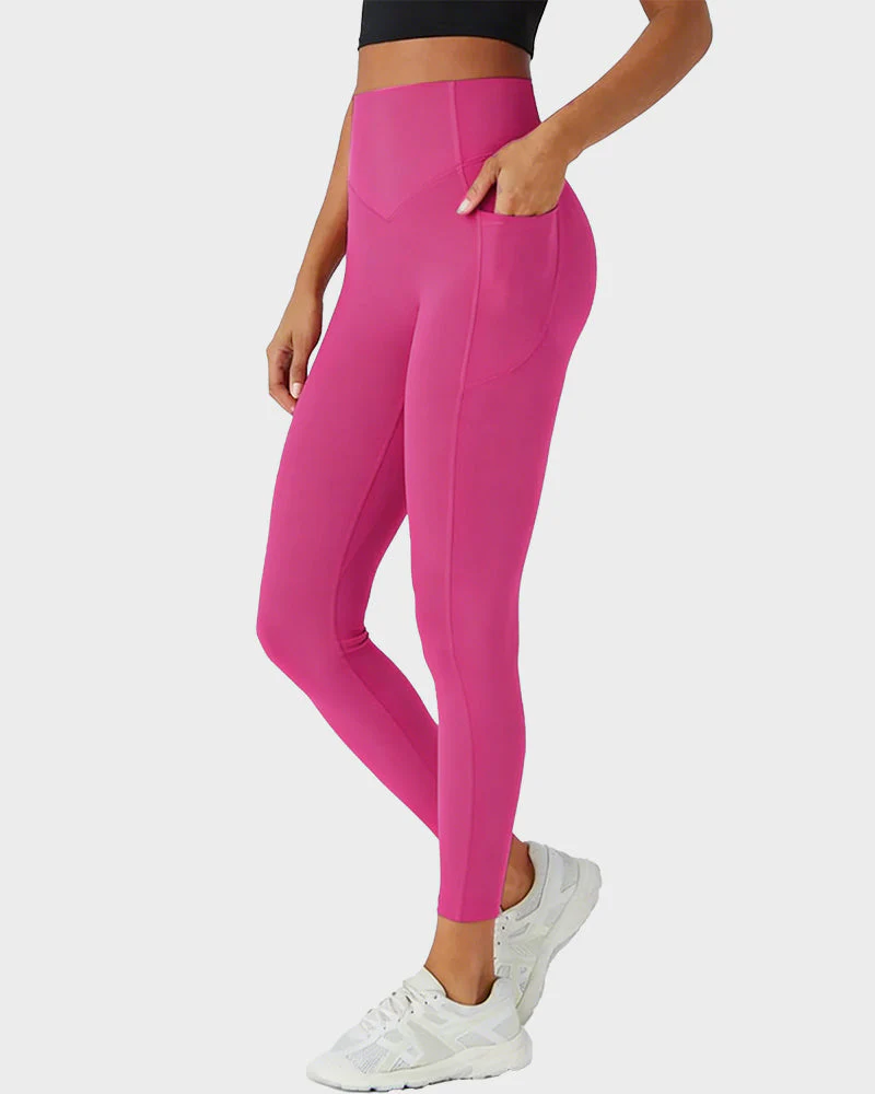 Tummy Control Butt-Lifting Training Leggings with Pockets - Image 44