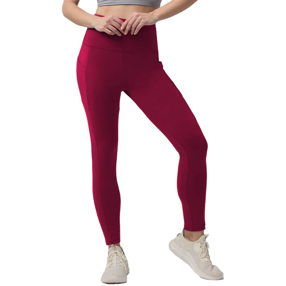 High Waisted Warm Wool Lined Tight Pants With Pockets - Image 13