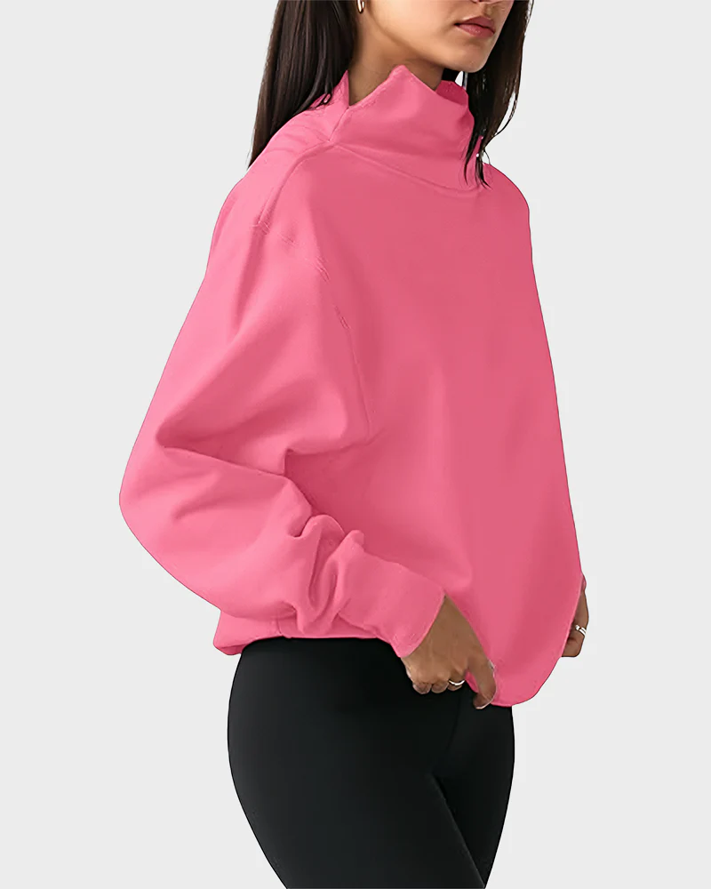 Women's Oversized Turtleneck Sweatshirt Casual Pullover Top - Image 18