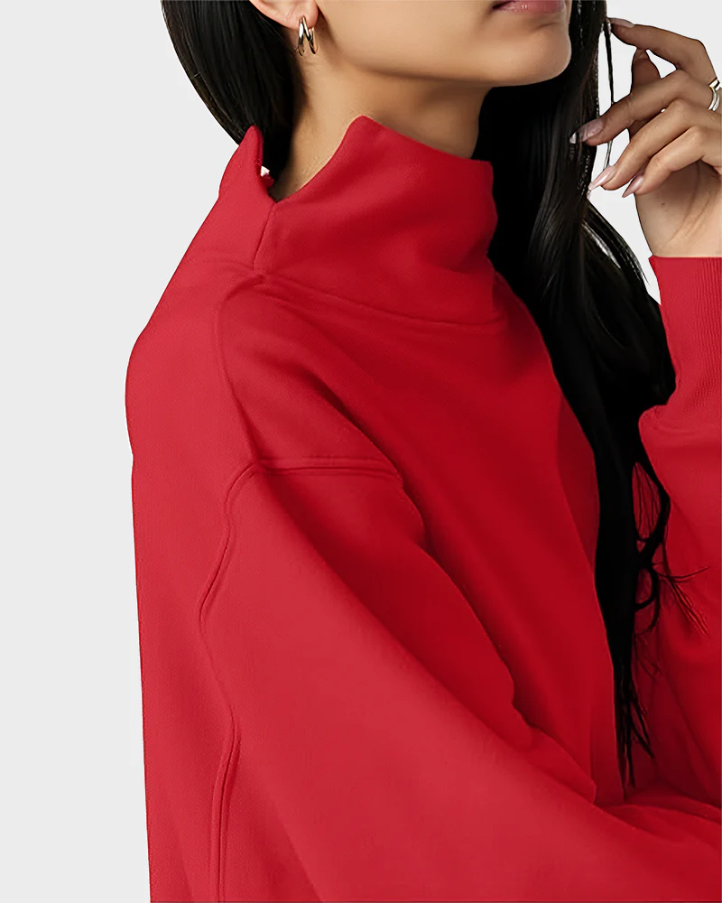 Women's Oversized Turtleneck Sweatshirt Casual Pullover Top - Image 8