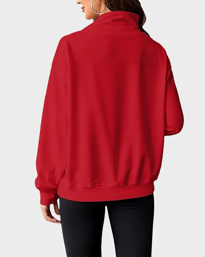 Women's Oversized Turtleneck Sweatshirt Casual Pullover Top - Image 9