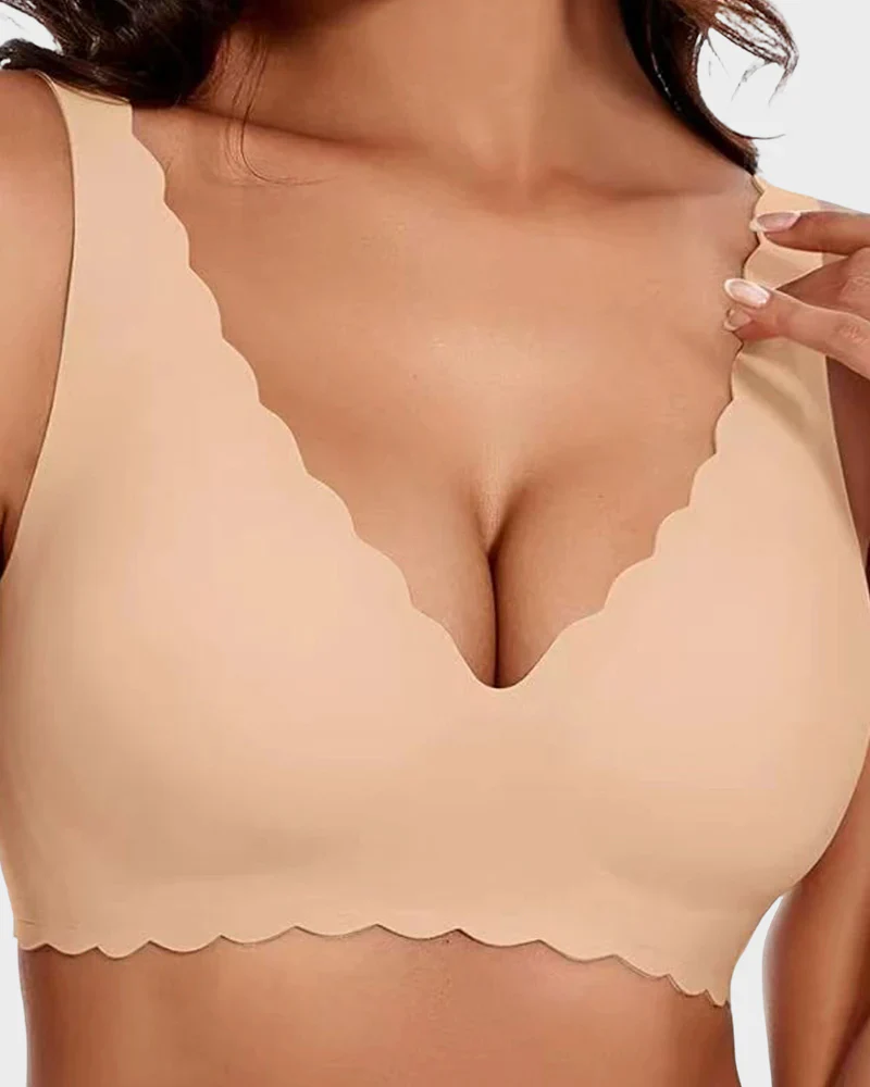 Deep V Seamless Scalloped Wireless Lift Bra - Image 10