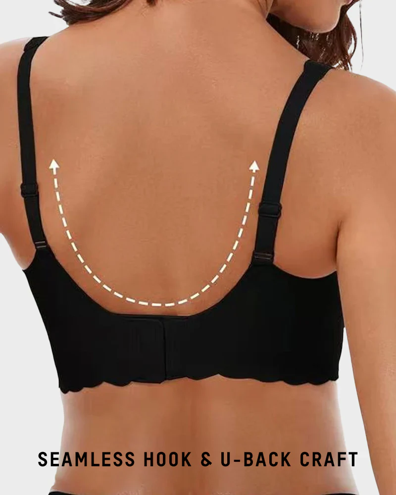 Deep V Seamless Scalloped Wireless Lift Bra - Image 5