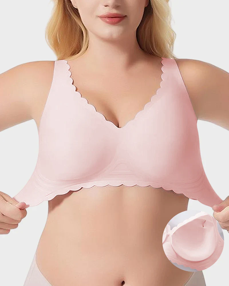 Deep V Seamless Scalloped Wireless Lift Bra - Image 7