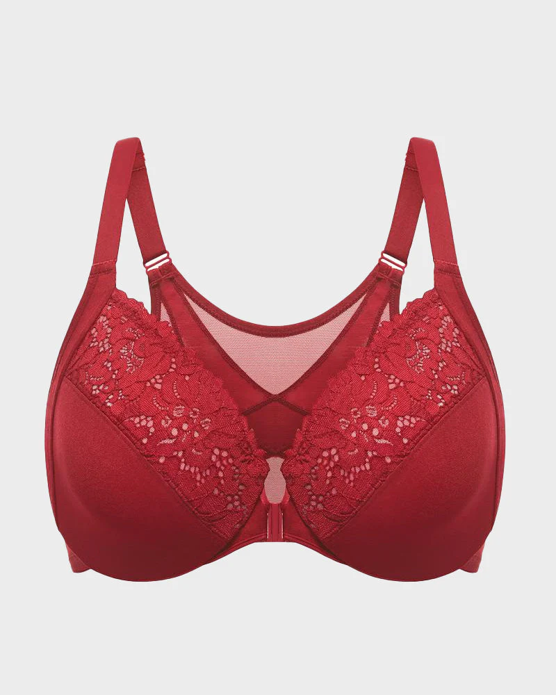Lace Full Coverage Front Closure Posture Bra - Image 5