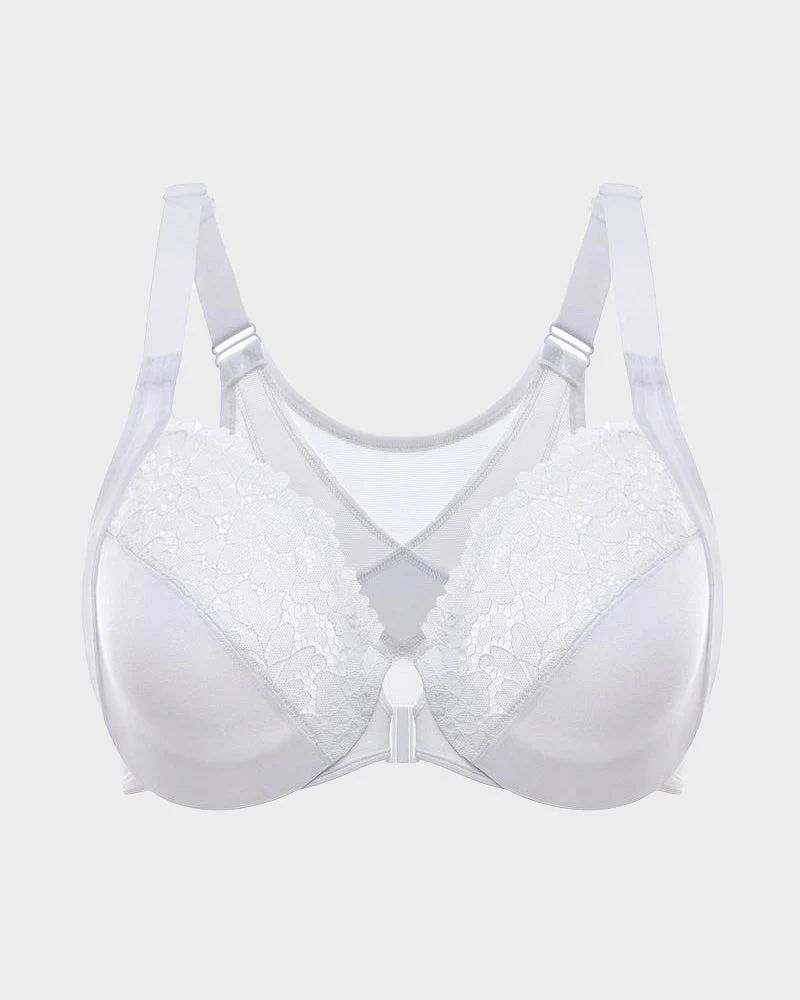 Lace Full Coverage Front Closure Posture Bra - Image 6