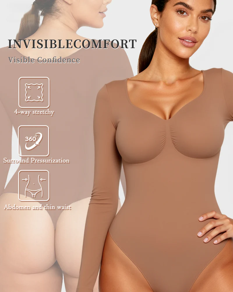 Long Sleeve Shaping Bodysuit - Image 12