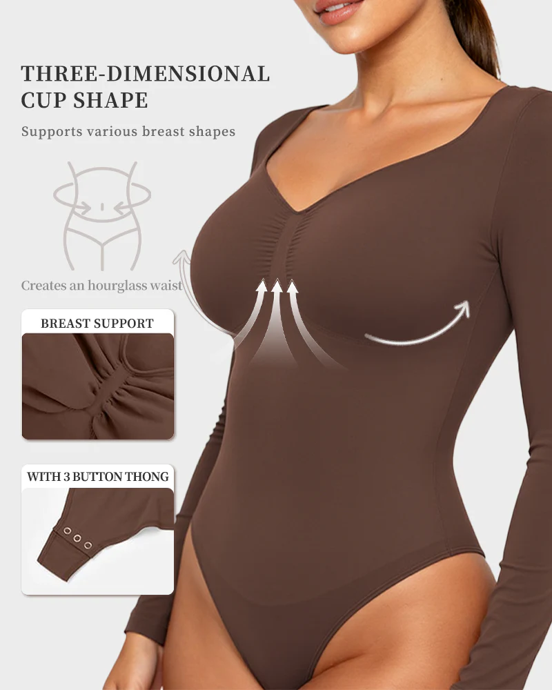 Long Sleeve Shaping Bodysuit - Image 15