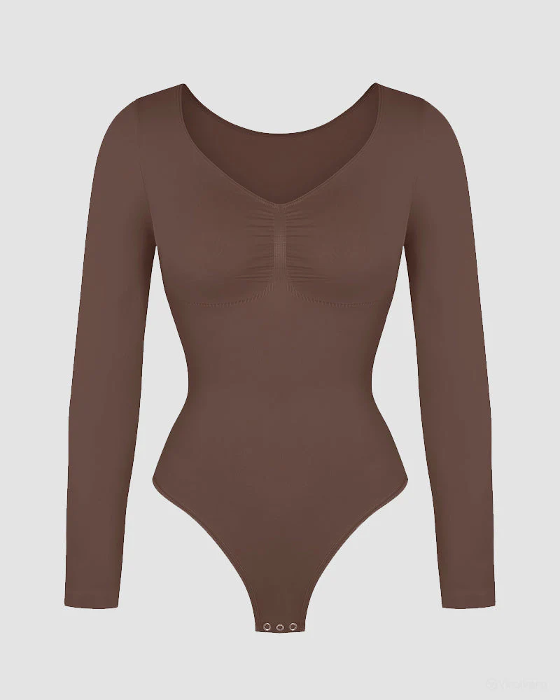Long Sleeve Shaping Bodysuit - Image 16