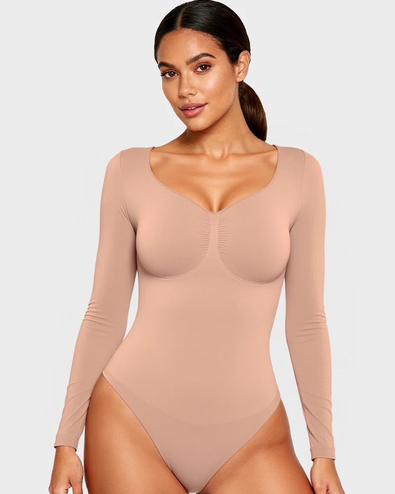 Long Sleeve Shaping Bodysuit - Image 17
