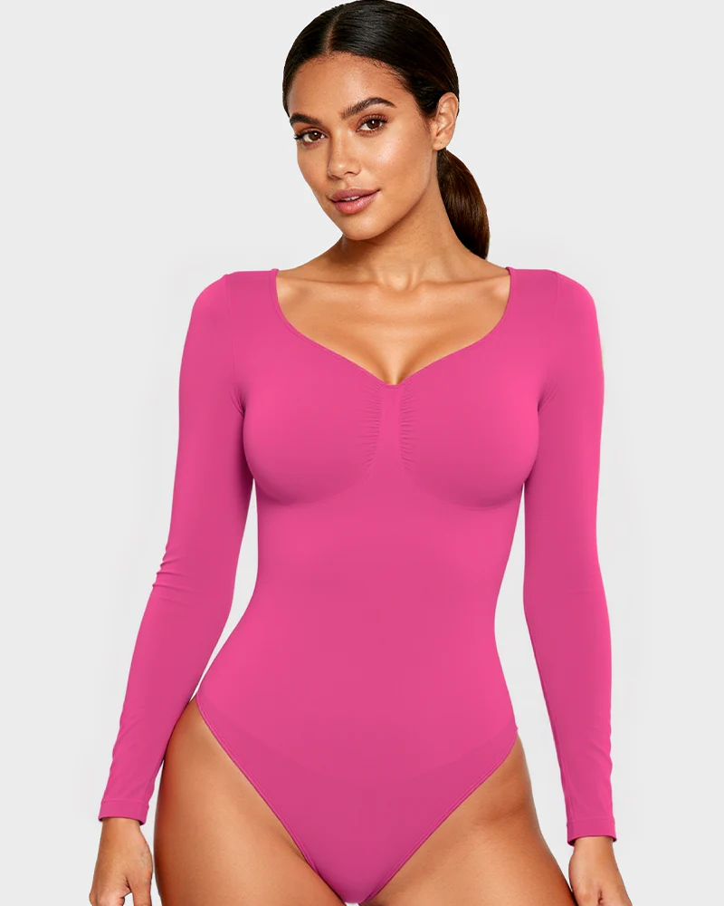 Long Sleeve Shaping Bodysuit - Image 23