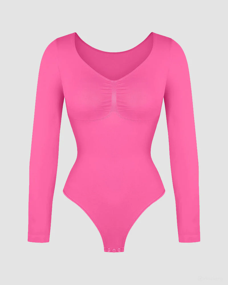 Long Sleeve Shaping Bodysuit - Image 25