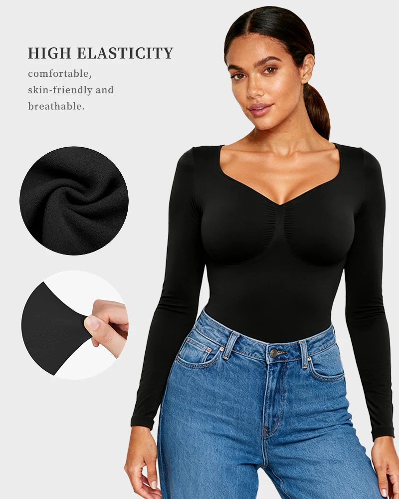 Long Sleeve Shaping Bodysuit - Image 5