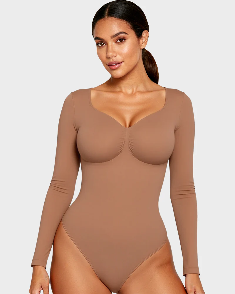 Long Sleeve Shaping Bodysuit - Image 9