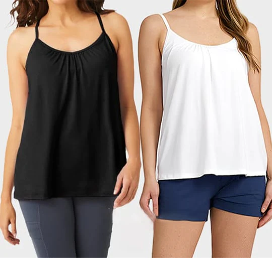 Loose-fitting Tank Top With Built-in Bra - Image 12