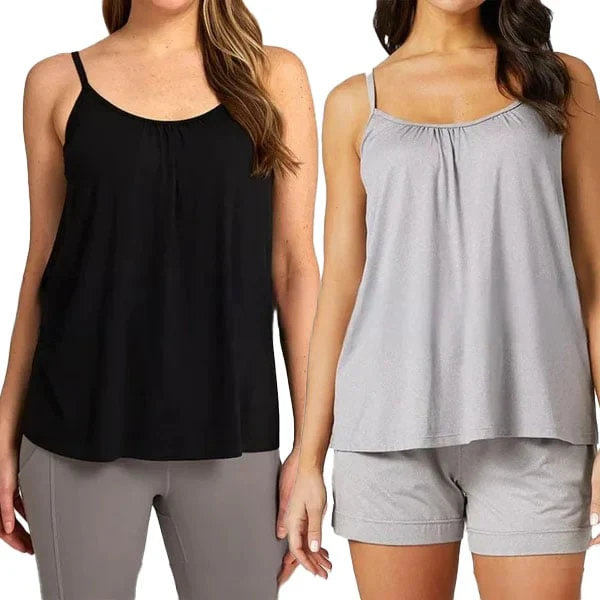 Loose-fitting Tank Top With Built-in Bra - Image 25
