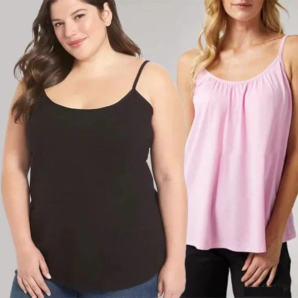 Loose-fitting Tank Top With Built-in Bra - Image 27