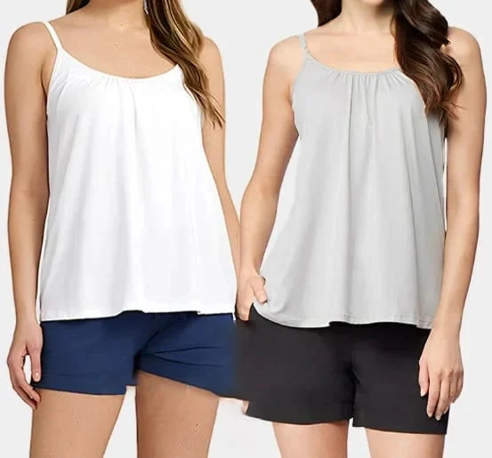 Loose-fitting Tank Top With Built-in Bra - Image 29