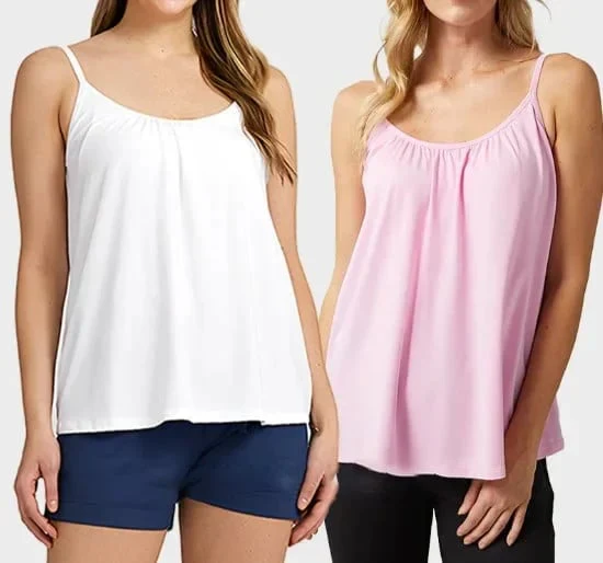 Loose-fitting Tank Top With Built-in Bra - Image 30