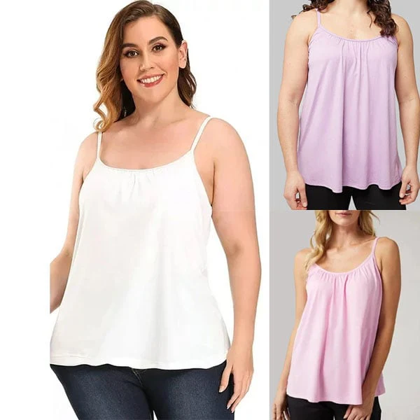Loose-fitting Tank Top With Built-in Bra - Image 34