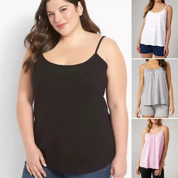Loose-fitting Tank Top With Built-in Bra - Image 35
