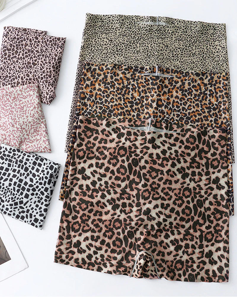 Mid-Rise Ice Silk Leopard Panties (6 Pack) - Image 3