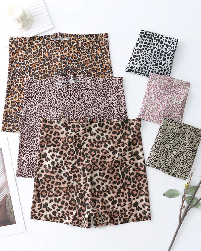 Mid-Rise Ice Silk Leopard Panties (6 Pack) - Image 4