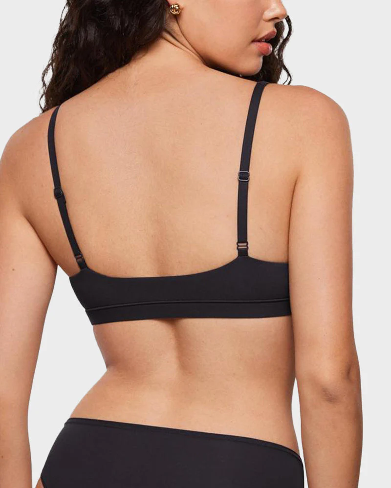 No Padding Plunge Triangle Bralette Bra - Image 9