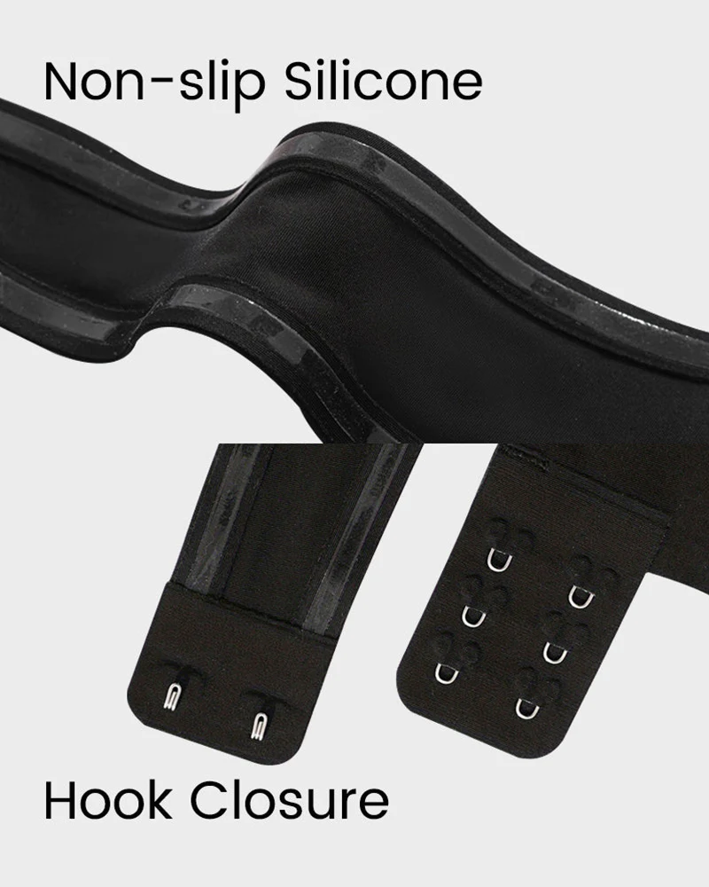 Non-Slip Crossover Side Hook Bandeau Bra - Image 11