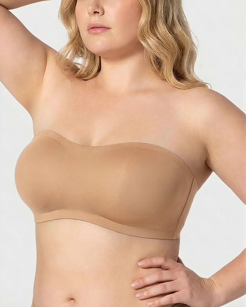 Non-Slip Crossover Side Hook Bandeau Bra - Image 4