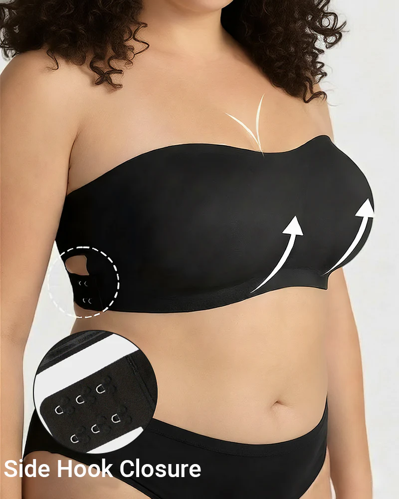 Non-Slip Crossover Side Hook Bandeau Bra - Image 7