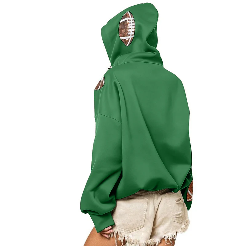 ‘Glam Kickoff’ Long Sleeve Zip Hoodie - Image 12