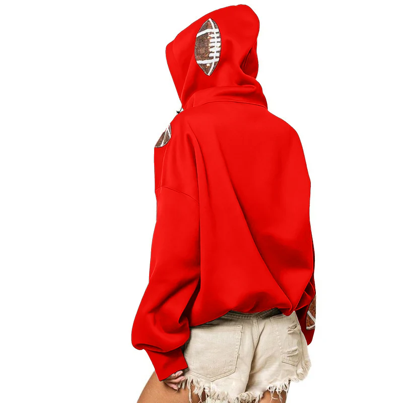 ‘Glam Kickoff’ Long Sleeve Zip Hoodie - Image 14