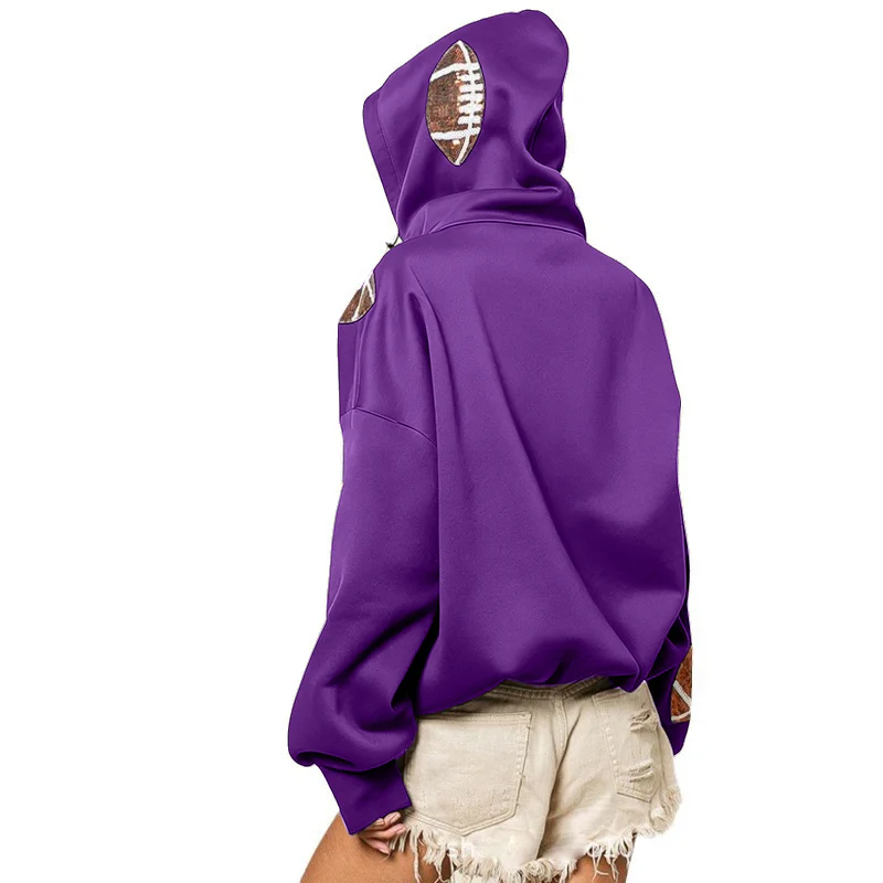 ‘Glam Kickoff’ Long Sleeve Zip Hoodie - Image 16