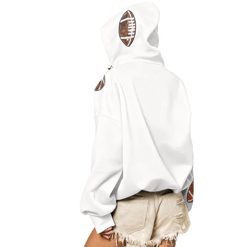 ‘Glam Kickoff’ Long Sleeve Zip Hoodie - Image 8