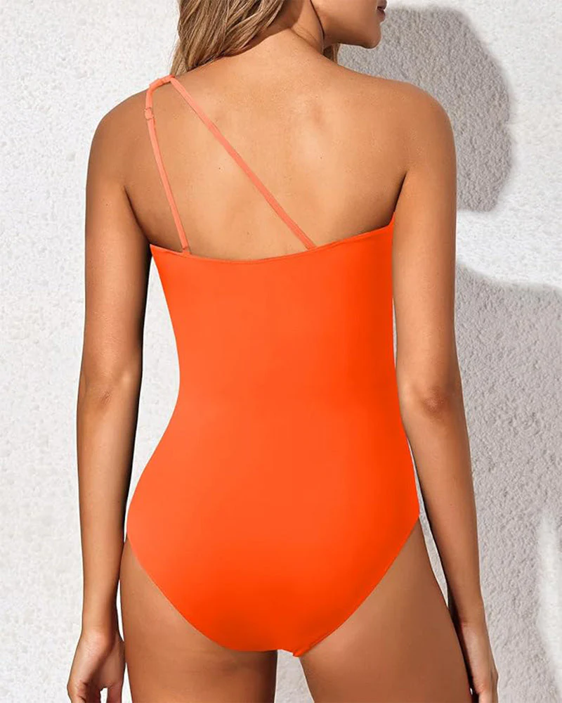 One Shoulder One Piece Swimsuit - Image 21