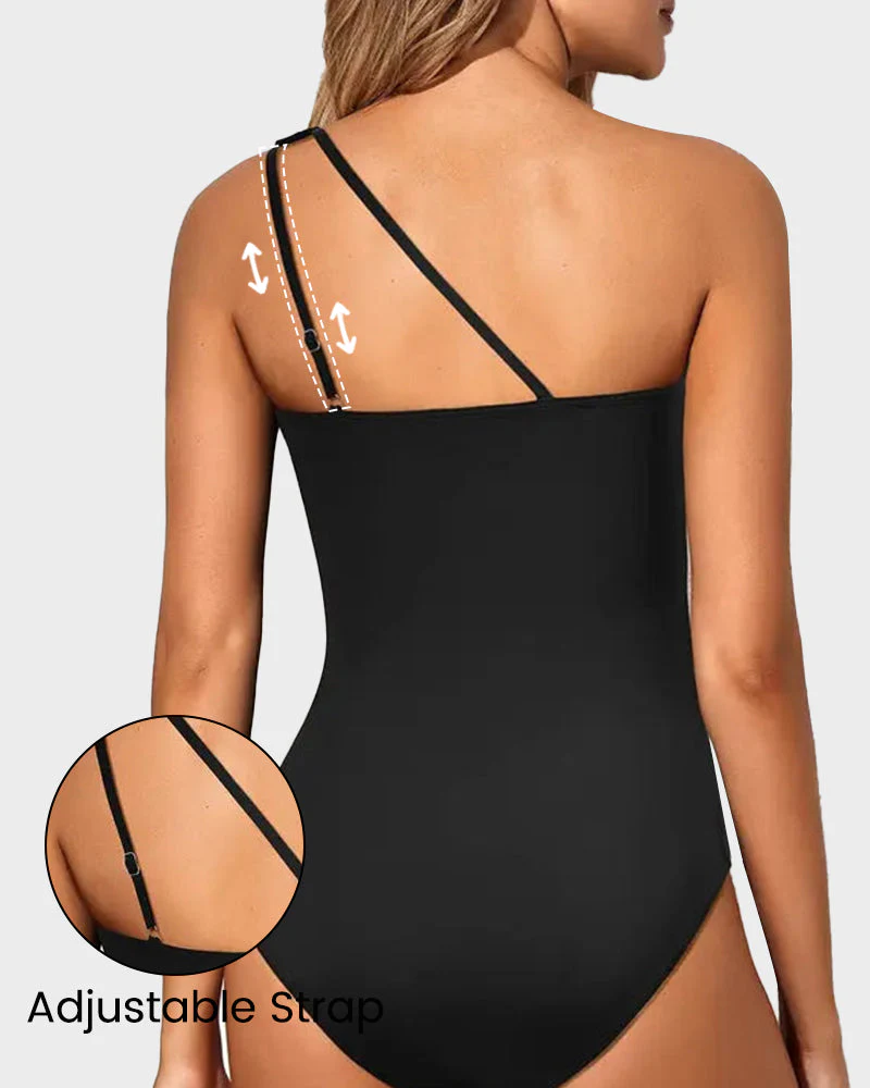 One Shoulder One Piece Swimsuit - Image 30