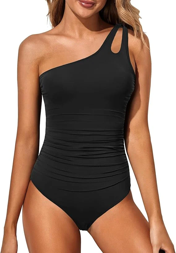 One Shoulder One Piece Swimsuit for Women - Image 6