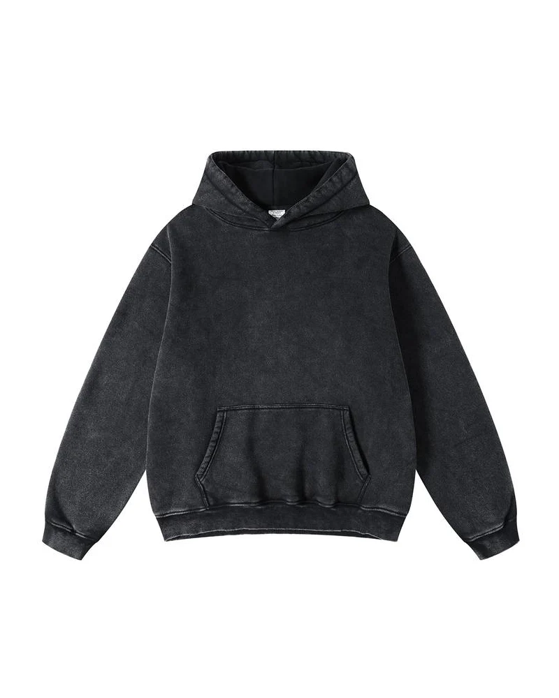 Oversized Unisex Acid Wash Hoodie Pullover - Image 12